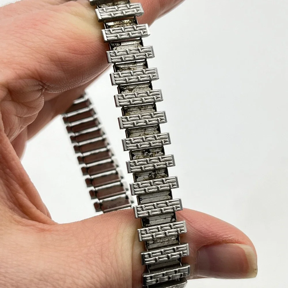 Phasar‎ Digital Watch Sears Roebuck Y450-4290 Silver Tone Rope Bezel Vintage